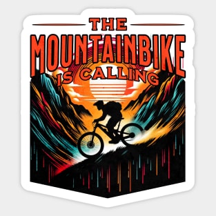 Outdoor Mountainbike is Calling Design Sticker